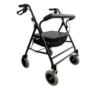 Force Bariatric Heavy Duty Rollator Four Wheel Walker with Seat, Backrest, 35 Stone Max User Weight