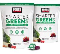 Force Factor Smarter Greens Superfood Chews, 25+ Superfoods with Probiotics, Antioxidants & Fibre, Summer Berry Flavour - 60 Soft Chews (2)