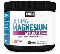 Force Factor Ultimate Magnesium Glycinate Powder 300mg, Chelated Magnesium Bisglycinate, High Absorption, Raspberry Lemon, 30 Servings