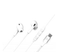 FORCE PLAY USB C In-Ear Headphones with Remote Control and Microphone, White