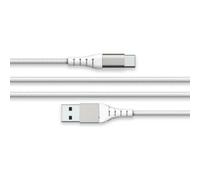 Force Power Reinforced USB A/USB C Cable 3m - 3A White, White