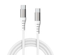 Force Power Reinforced USB C/USB C Cable 3m - 3A, White