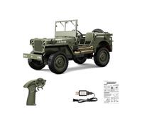 ForceAero 1/10 Scale Off-Road RC Rock Crawler, 2.4G 4WD Military Remote Control Monster Truck with LED Lights, DIY Interior & 50m Range for Enthusiasts