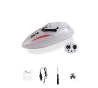 ForceAero Mini 2.4G Stunt Remote Control Boat, Dual-Paddle Dual-Motor Electric RC Boat with Colourful LED Lights & Inflatable Pool for Indoor/Outdoor Water Play