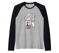 Forced Family Fun - Holiday Lights Santa Mood Raglan Baseball Tee