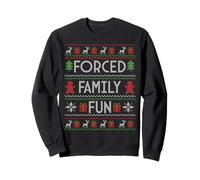 Forced Family Fun Merry Christmas Funny Ugly Christmas Sweatshirt