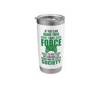 Forced to Put Controller Down Re-Enter Society Gamer Stainless Steel Insulated Tumbler
