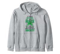 Forced to Put Controller Down Re-Enter Society Gamer Zip Hoodie
