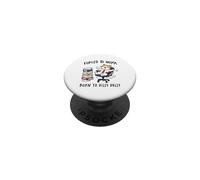 Forced to Work Born to Dilly Dally Cat PopSockets Adhesive PopGrip