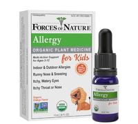 Forces of Nature Kids Allergy Relief, Organic Homeopathic Immune Support & Multi Symptom for Ages 3-12, Indoor & Outdoor Allergies, Itchy Eyes, Runny Nose, Sinus Pressure, Non Drowsy, 0.34 fl oz