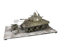 Forces of Valor Waltersons 1/32 scale US Sherman M4A3E2 Jumbo DIECAST model tank, First in Bastogne, December 26 1944, Olive Drab With Hobby Grade Weathering Effect