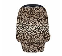 Forchrinse Leopard Cheetah Animal Print Baby Car Seat Canopy for Boys Girls - Soft Nursing Breastfeeding Cover Stroller Cover Baby Car Seat Cover