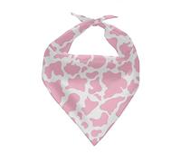 Forchrinse Pink Cow Dog Bandana Pet Bib Dog Kerchief Comfortable Pets Cat Triangle Scarf for Small Medium Pets
