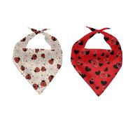 Forchrinse Red Ladybug Dog Bandana Pet Bandana,Soft Polyester Triangle Dog Kerchief Pet Scarf for Puppy Cats