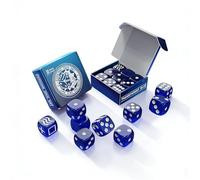 Forcing Dice Set (No Instructions) Magic Tricks Force Choose a Number Magic Die Close Up Illusions Gimmicks Mentalism Props Accessories(transparent blue)