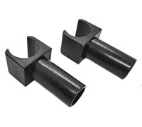 Aluminum Wheelchair Seat Rail Guide,Aluminum Standard wheelschairs and Transport Chairs Common Parts,Replacement Parts seat Rail guide-17.6mm Diameter(1Pair,Black)