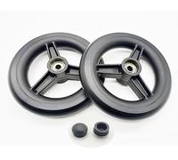 ForconMed Rollator Walker Replacement 6" Rear Wheel, Rollator Rear Wheel, 6" Full Wheel, 6" 3 Rib Steering Wheel, Rollator Walker Accessories, Universal Parts, MDS86825SLRW, Pack of 2, Black