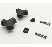 ForconMed Rollator Walker Replacement knobs,Universal,Replacement Arm Adjustment Knobs for Rollator, 3 Point Knob W/Hardware,Rollator Parts,Ergonomic Design,Comfortable and Good.(1Pr Black)