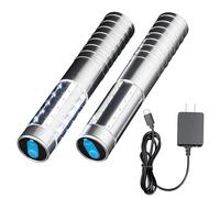 FORCOSO 2PCS LED Bottle Lights for Liquor Bottles Rechargeable Strobe Baton Light Champagne Bottle Service Sparklers for Club Bar Wedding Party Birthday Stage Concert Event Outdoor - Silver