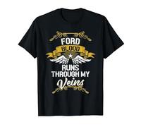 Ford Blood Runs Through My Veins T-Shirt, Men, Black, Small