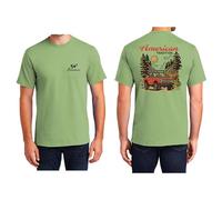 Ford Bronco American Tradition T-Shirt for Men - Screen Printed Graphic Vintage Tshirts - Supersoft Cotton Cactus Green tees, Cactus Green, XXL