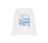 Ford Bronco Desert Blue Mono Long Sleeve T-Shirt, White | Size: Small Ford White S