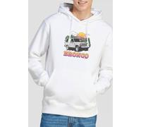 Ford Bronco In The Mountains Hoodie, White | Size: Large Ford White L