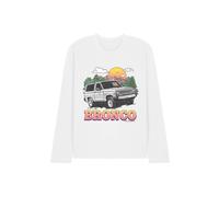 Ford Bronco In The Mountains Long Sleeve T-Shirt, White | Size: Medium Ford White M