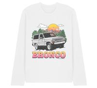 Ford Bronco in The Mountains Unisex Long Sleeve T Shirt, White, Medium