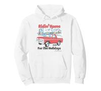Ford - Bronco - Riding Home Holiday Through The Mountains Pullover Hoodie