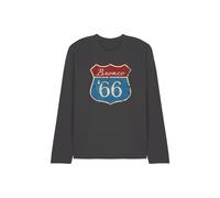 Ford Bronco Route 66 Bronco Long Sleeve T-Shirt, Charcoal | Size: Small Ford Charcoal S