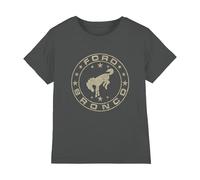 Ford Bronco Vintage Star Bronco Kids T Shirt, Charcoal, 7-8