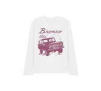 Ford Bronco Wild West Long Sleeve T-Shirt, White | Size: Large Ford White L