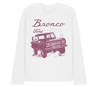 Ford Bronco Wild West Unisex Long Sleeve T Shirt, White, Large
