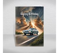 Ford Capri Mk1 Birthday Card for Friends & Family - Classic British Coupé for Retro Car Fans & Vintage Collectors: Birthday Card (Size A5)
