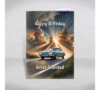 Ford Capri Mk1 Birthday Card for Great-Grandad - Classic British Coupé for Retro Car Fans & Vintage Collectors: Great-Grandad Birthday Card (Size A5)