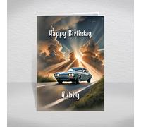 Ford Capri Mk1 Birthday Card for Hubby - Classic British Coupé for Retro Car Fans & Vintage Collectors: Hubby Birthday Card (Size A5)