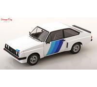 FORD ESCORT MK II R WHITE WITH BLUE FLASH MCG18351 - 1/18 Diecast