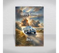 Ford Escort Mk1 Birthday Card for Uncle - Classic British Rally Car Mk1 for Motorsport Racing Fans & Retro Driving Enthusiasts: Uncle Birthday Card (Size A5)