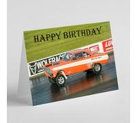 Ford Falcon racing car birthday card