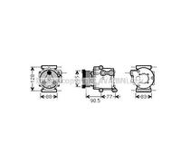PRASCO FDAK434 Air conditioning compressor