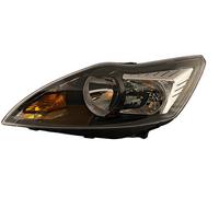 Prasco Headlight FD4264914 - Ford Focus II (2008-2012) Left-Hand Black/Chrome including motor