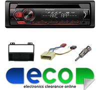 Ford Fusion 2002-05 Pioneer USB AUX CD MP3 Car Stereo & Black Fitting Kit