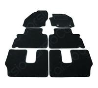 Ford Galaxy 7 Seater 2006 to 2011 6 Piece Set with 2 Oval Clips Car Mats UK-Made Tailored Fit Carpet Floor Mats Full Coverage Compatible Accessory Black Trim