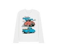 Ford Hardest Working Unisex Long Sleeve T Shirt, White, X-Large