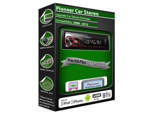 Ford KA car radio, Pioneer stereo USB AUX in, iPod iPhone Android player