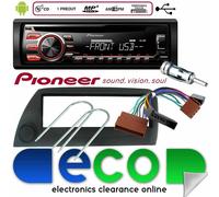 Ford KA Pioneer CD MP3 USB AUX RED Car Stereo Player & Black Fascia Fitting Kit