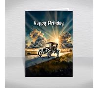 Ford Model T Birthday Card for Friends & Family - Vintage British Classic Car Keepsake for Men, Boys & Motoring Enthusiasts - Antique Ford Model T Car: Birthday Card (Size A5)