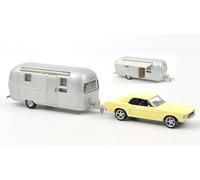 Ford Mustang 1968 Light Yellow And Airstream Caravan 1:43 Model 270581 NOREV