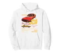 Ford - Mustang 1981 Hot Stuff with Pony Logo Pullover Hoodie, Adult Unisex, White, Medium